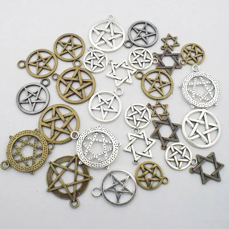 48pcs Mixed Magic Pentacle Hexagram Star Protection Lucky Charms Pendant Jewerly
48pcs Mixed Magic Pentacle Hexagram Star Protection Lucky Charms Pendant Jewerly
