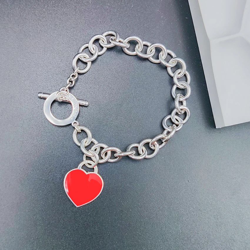 Silver 925 Women's Chain Enamel Heart Charm Bracelets On Hand Luxury Brand 2021 Christmas Jewelry Couple Gift Free Shipping
Silver 925 Women's Chain Enamel Heart Charm Bracelets On Hand Luxury Brand 2021 Christmas Jewelry Couple Gift Free Shipping