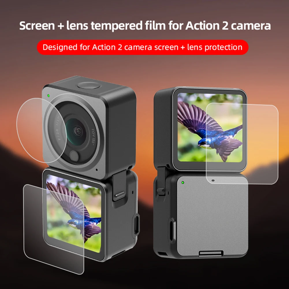 1/2 Набор защитная пленка для экрана DJI Action 2 из закаленного стекла с защитой от царапин 
1/2 Набор защитная пленка для экрана DJI Action 2 из закаленного стекла с защитой от царапин