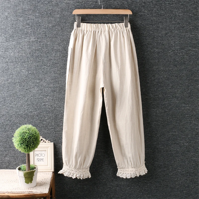 Summer New Women's Clothing Japan Style Sweet Elastic Waist Hollow Embroidered Wide-leg Pants Casual Ankle Length Pants 79-21085
Summer New Women's Clothing Japan Style Sweet Elastic Waist Hollow Embroidered Wide-leg Pants Casual Ankle Length Pants 79-21085