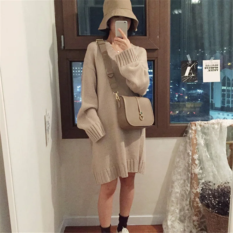 Mazefeng New 2020 Autumn Winter Women Dresses Sweaters Knitting Female Straight Fashionable Elegant Casual Ladies Midi Dresses
Mazefeng New 2020 Autumn Winter Women Dresses Sweaters Knitting Female Straight Fashionable Elegant Casual Ladies Midi Dresses