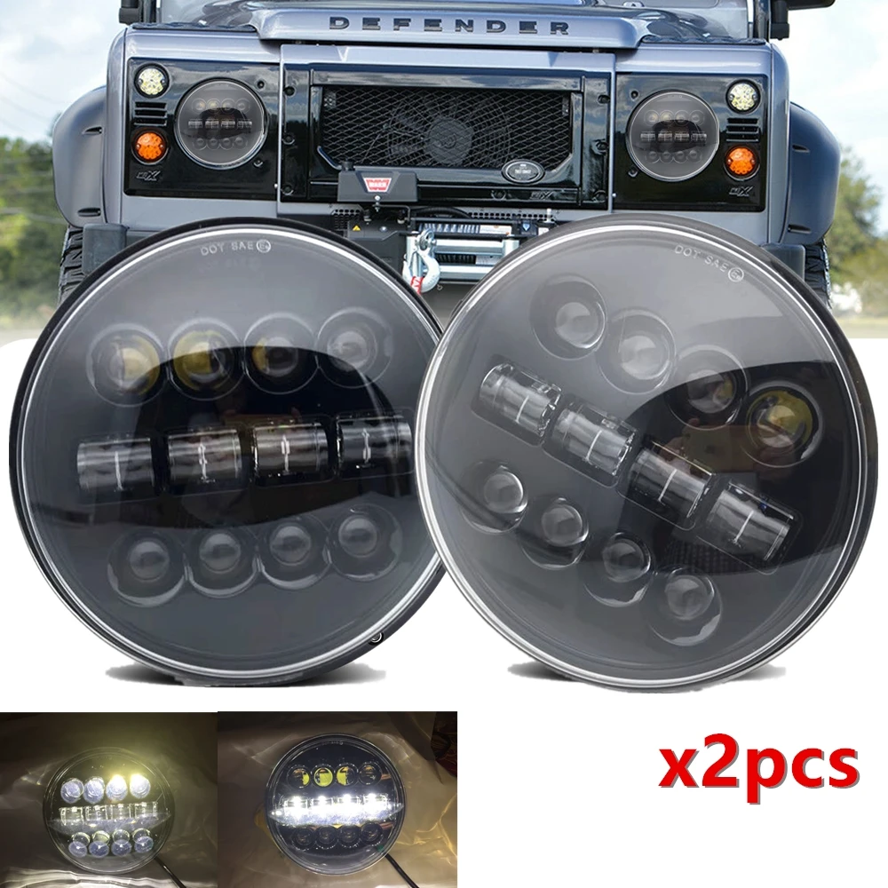 Hi Low Beam 7inch LED Headlights for Land Rover Defender for Jeep Wrangler Jeep CJ-8 Scrambler 1981-1985 for Lada 4x4 urban Niva
Hi Low Beam 7inch LED Headlights for Land Rover Defender for Jeep Wrangler Jeep CJ-8 Scrambler 1981-1985 for Lada 4x4 urban Niva