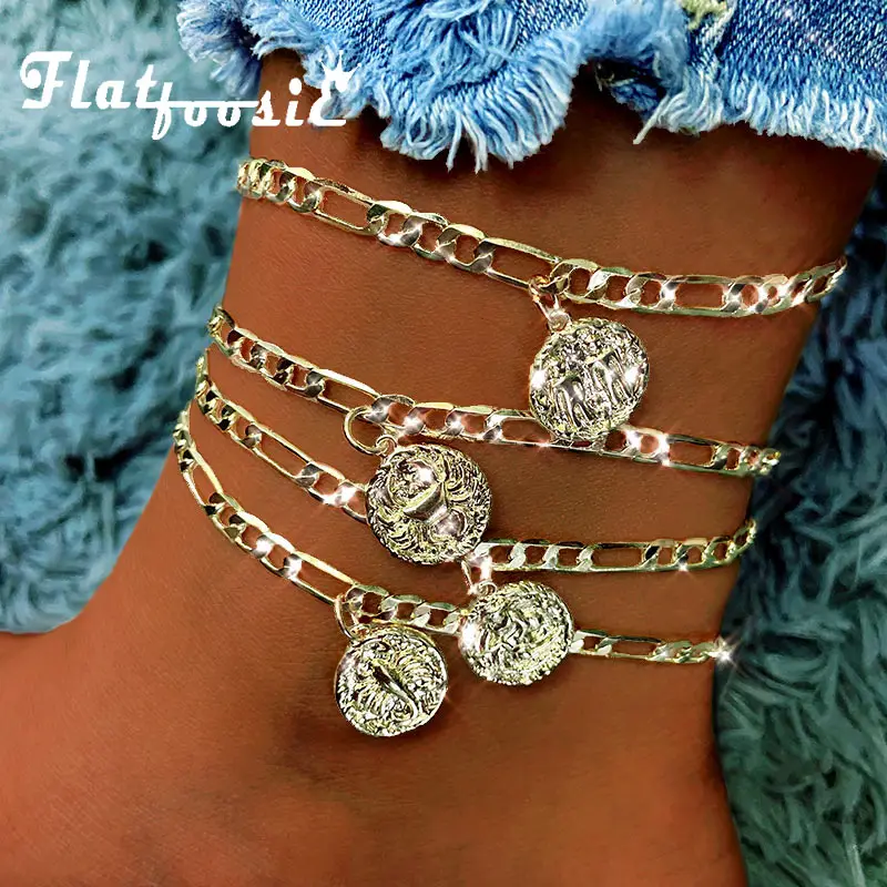 Flatfoosie 2Pcs/Set Fashion 12 Constellations Anklets For Women Simple Gold Color Coin Anklet Boho Summer Beach Foot Jewelry
Flatfoosie 2Pcs/Set Fashion 12 Constellations Anklets For Women Simple Gold Color Coin Anklet Boho Summer Beach Foot Jewelry
