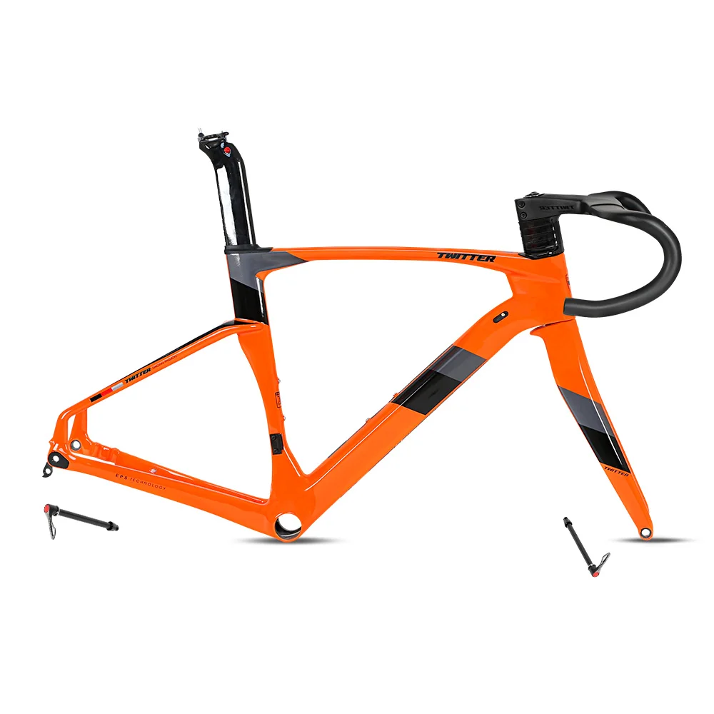 TWITTER carbon road bike frame disc brake 700C carbon disc frame 12*142mm Carbon bicycle Framesets with all cables in bike frame
TWITTER carbon road bike frame disc brake 700C carbon disc frame 12*142mm Carbon bicycle Framesets with all cables in bike frame