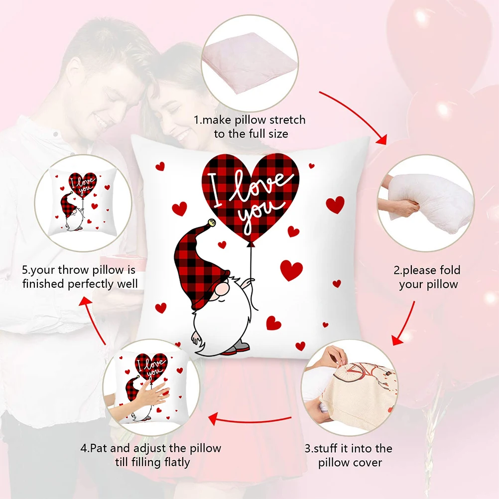 Happy Valentine's Day Polyester Decorative Cushions Cover Red Rose Heart I Love You Letter Throw Pillows Case for Sofa Couch Car
Happy Valentine's Day Polyester Decorative Cushions Cover Red Rose Heart I Love You Letter Throw Pillows Case for Sofa Couch Car