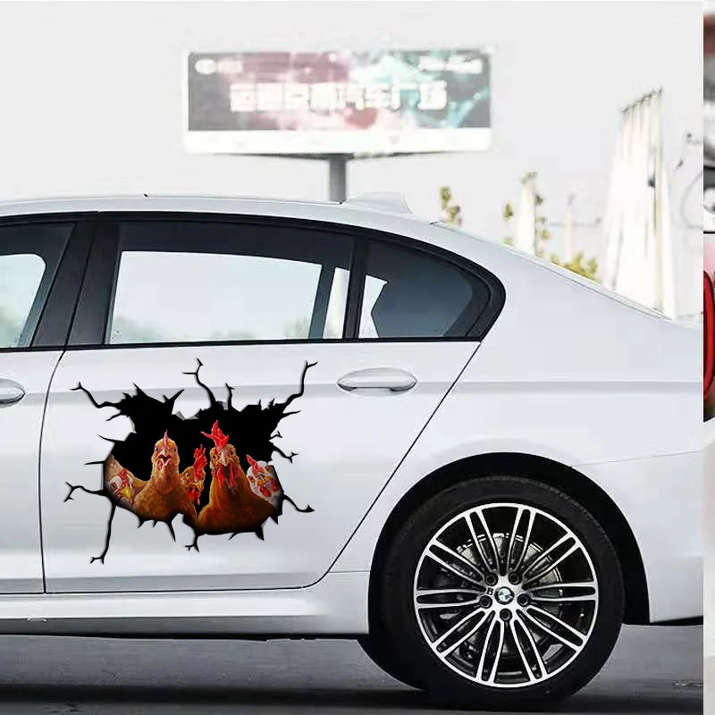 50*50cm Funny Chicken Car Bdoy Decal Sticker 3D Torn Metal Wild Animal Vinyl Window Bumper Car Styling Auto Accessories
50*50cm Funny Chicken Car Bdoy Decal Sticker 3D Torn Metal Wild Animal Vinyl Window Bumper Car Styling Auto Accessories