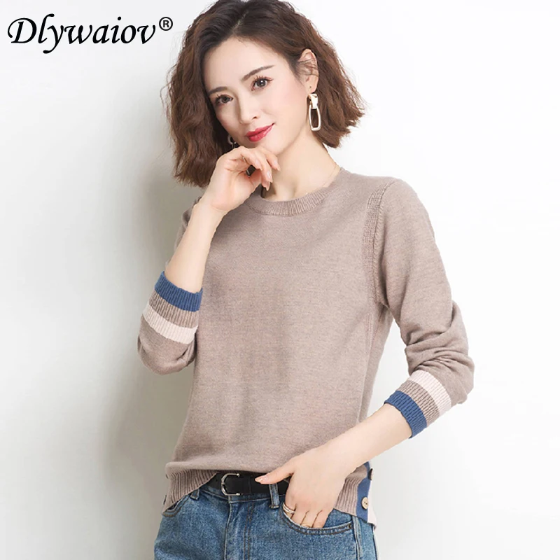 Pullovers 2020 O-neck Knitted Sweater Women Korean Loose Long sleeve Tops Female Autumn Winter Sweater New Ladies sweater Jumper
Pullovers 2020 O-neck Knitted Sweater Women Korean Loose Long sleeve Tops Female Autumn Winter Sweater New Ladies sweater Jumper