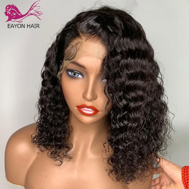 EAYON Preplucked 13x4 Lace Front Human Hair Wigs Deep Wave Brazilian Lace Front Wig Bleached Knots Remy Hair Wig For Women 
EAYON Preplucked 13x4 Lace Front Human Hair Wigs Deep Wave Brazilian Lace Front Wig Bleached Knots Remy Hair Wig For Women