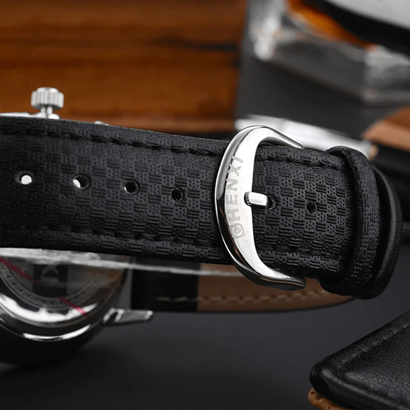 CHENXI Men Wristwatches Leather Strap Multifunctional Quartz Watch with Date Display Male Clock Top Luxury Brand Quality Watches
CHENXI Men Wristwatches Leather Strap Multifunctional Quartz Watch with Date Display Male Clock Top Luxury Brand Quality Watches