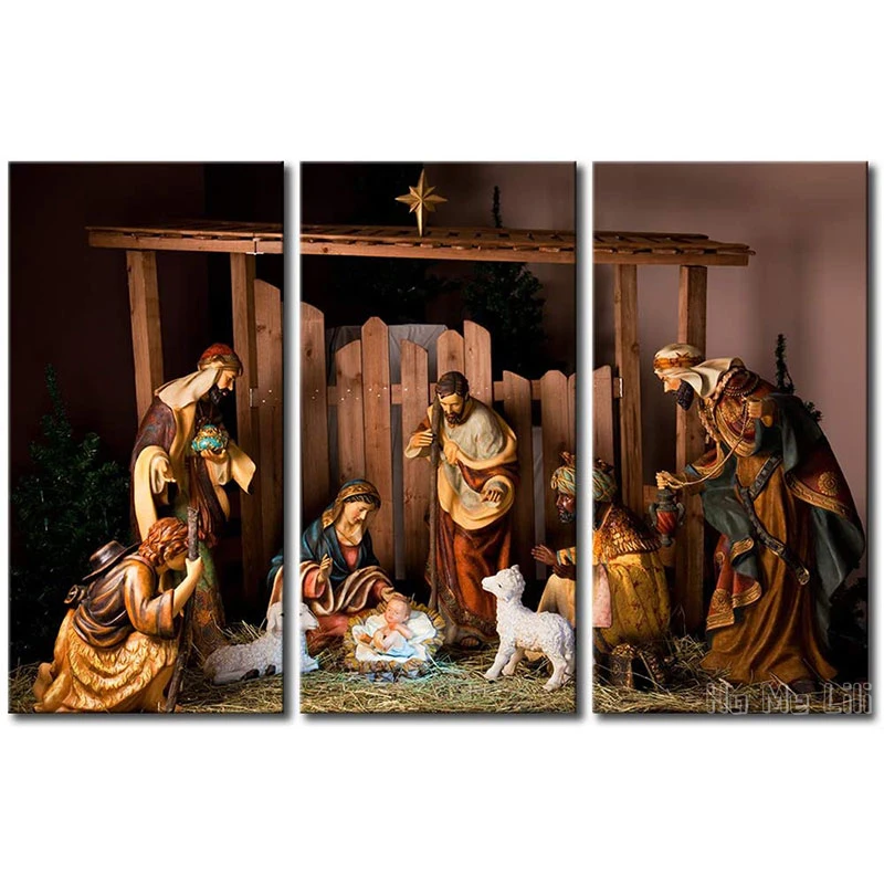 Christmas Nativity Scene Wall Art Canvas Prints Jesus Was Born In Manger Religion Picture Artwork For Living Room Decor
Christmas Nativity Scene Wall Art Canvas Prints Jesus Was Born In Manger Religion Picture Artwork For Living Room Decor