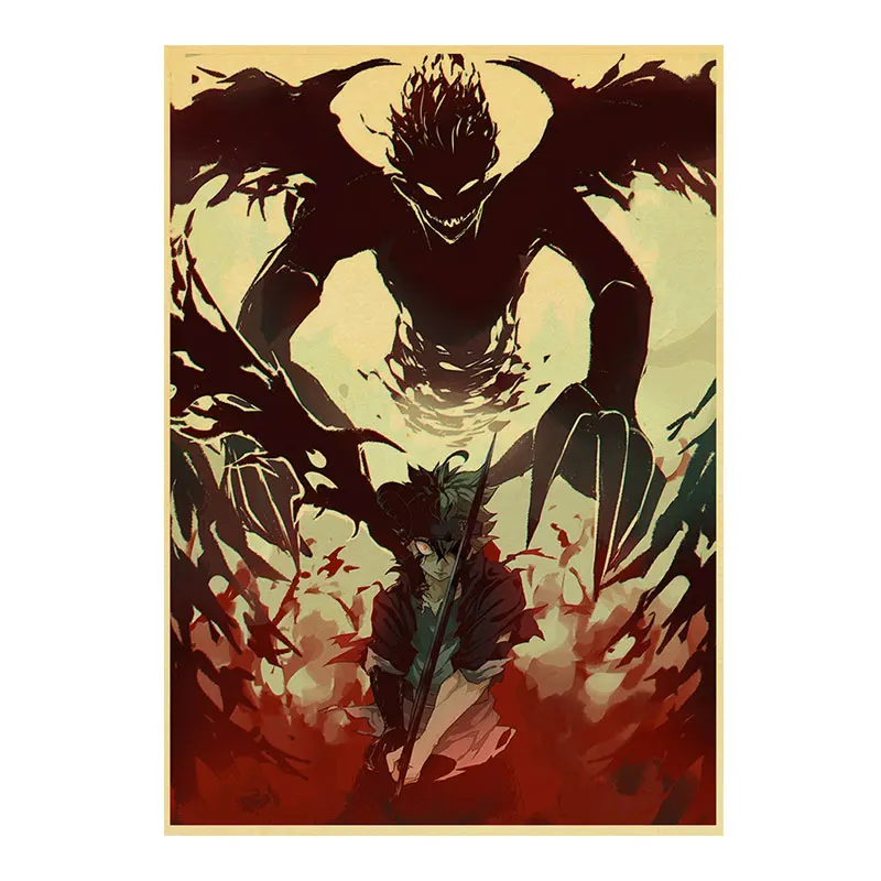 Japanese Animation Black Clover Retro Anime Posters And Prints Superhero TV Figure Home Bar Bedroom Decoration Wall Art Pictures
Japanese Animation Black Clover Retro Anime Posters And Prints Superhero TV Figure Home Bar Bedroom Decoration Wall Art Pictures