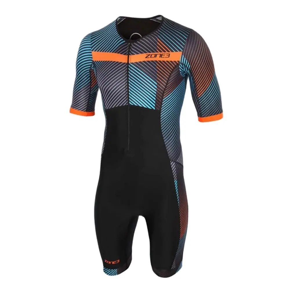 

Zone3 Bicycle Triathlon Skinsuit Jumpsuit Men Cycling Racing Short Sleeve Swiming Suit Pro Road Bike Roller Skate Clothing