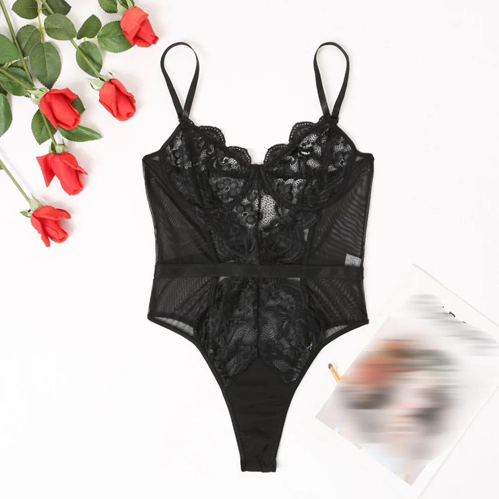 New 2021 Lace Splicing Hollow Out Sexy Teddies & Bodysuits Women Europe America Perspective Sling Jumpsuit Summer
New 2021 Lace Splicing Hollow Out Sexy Teddies & Bodysuits Women Europe America Perspective Sling Jumpsuit Summer
