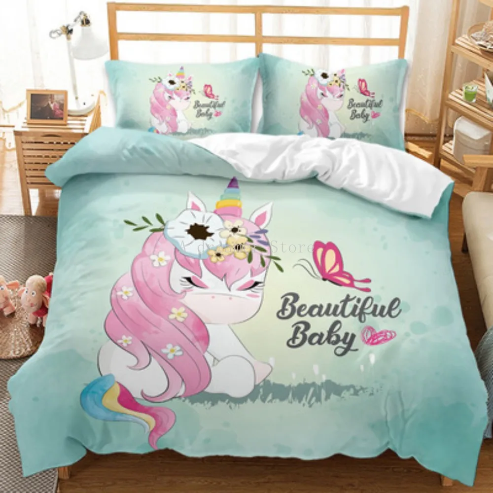 3D Digital Print Cartoon Kids Bedding Set Uicorn Duvet Cover Sets Linens Cute Bed Linens For Girls Baby Bedclothes Decor Home
3D Digital Print Cartoon Kids Bedding Set Uicorn Duvet Cover Sets Linens Cute Bed Linens For Girls Baby Bedclothes Decor Home