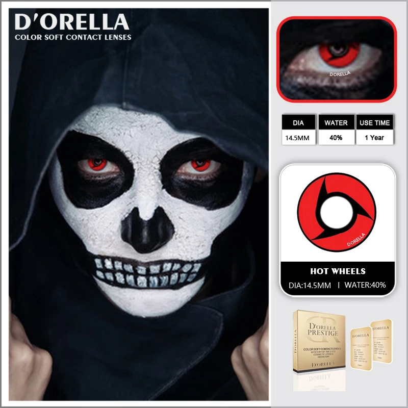D'ORELLA 1 Pair(2pcs) Fire Eye CRAZY LENS color Cosplay Contact Lenses for Eyes Contact Lens for Halloween Death Eye
D'ORELLA 1 Pair(2pcs) Fire Eye CRAZY LENS color Cosplay Contact Lenses for Eyes Contact Lens for Halloween Death Eye