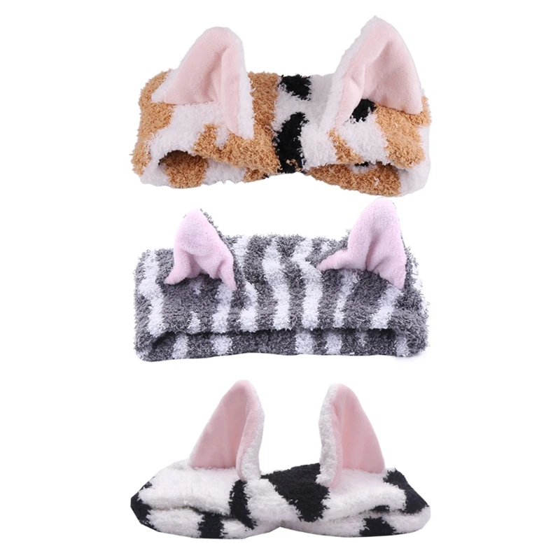Fluffy Plush SPA Headband Cute 3D Ears Striped Print Wide Headwrap Turban M7DD
Fluffy Plush SPA Headband Cute 3D Ears Striped Print Wide Headwrap Turban M7DD