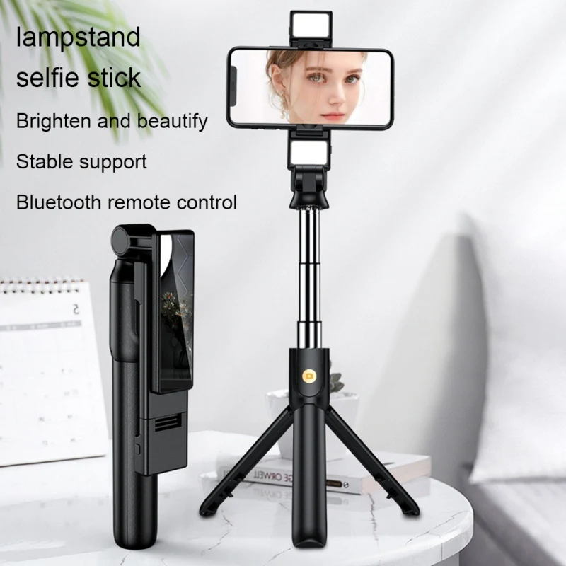 Wireless Bluetooth Selfie Stick Double Fill Light Remote Control Foldable Tripod Monopod For iPhone Huawei Samsung
Wireless Bluetooth Selfie Stick Double Fill Light Remote Control Foldable Tripod Monopod For iPhone Huawei Samsung