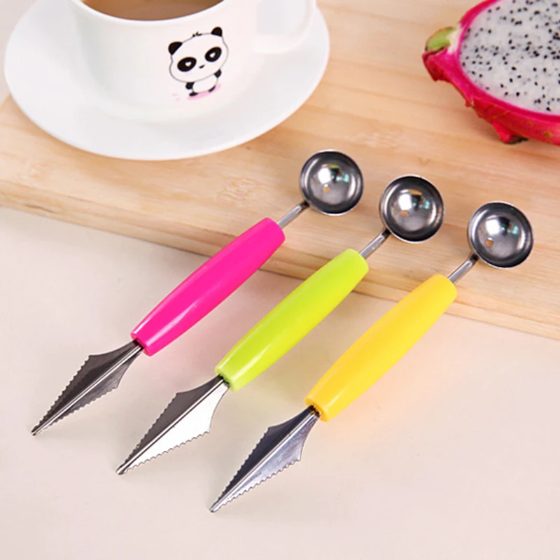 2 In 1 Dual-head Fruit Carving Gadge Knife Kitchen Fruit Platter Cream Ball Spoon DIY Fruit Carving Watermelon Cutter Slicer
2 In 1 Dual-head Fruit Carving Gadge Knife Kitchen Fruit Platter Cream Ball Spoon DIY Fruit Carving Watermelon Cutter Slicer
