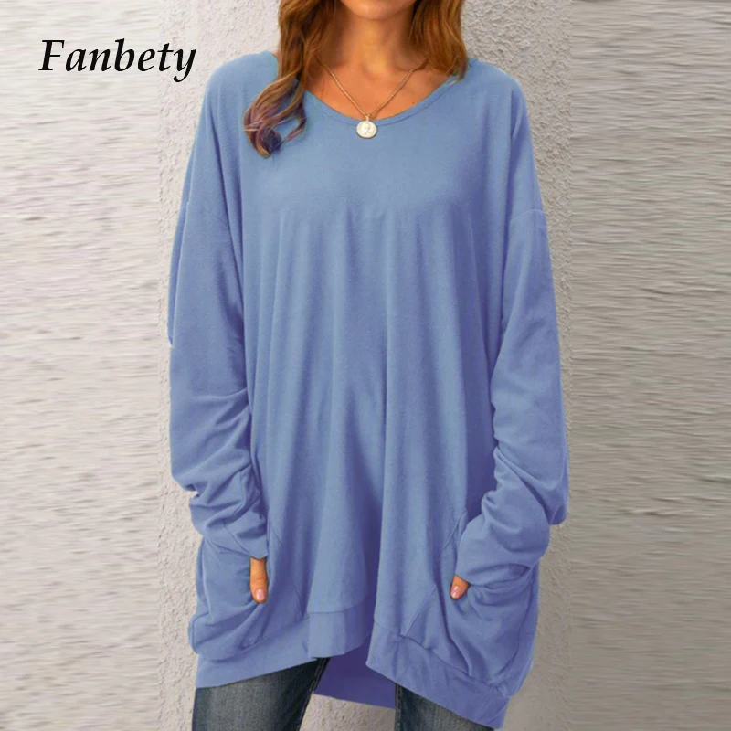 Autumn Casual Loose O Neck Ladies Blouses Women Elegant Solid Pockets Top Pullovers Streetwear Plus Size Female Long Shirt Blusa
Autumn Casual Loose O Neck Ladies Blouses Women Elegant Solid Pockets Top Pullovers Streetwear Plus Size Female Long Shirt Blusa