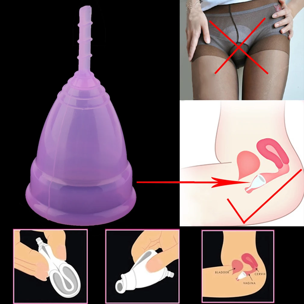 Reusable Soft Cup Silicone Menstrual Cup Big And Small Sizes Three Colors Women Hygiene Health Care Supplies
Reusable Soft Cup Silicone Menstrual Cup Big And Small Sizes Three Colors Women Hygiene Health Care Supplies