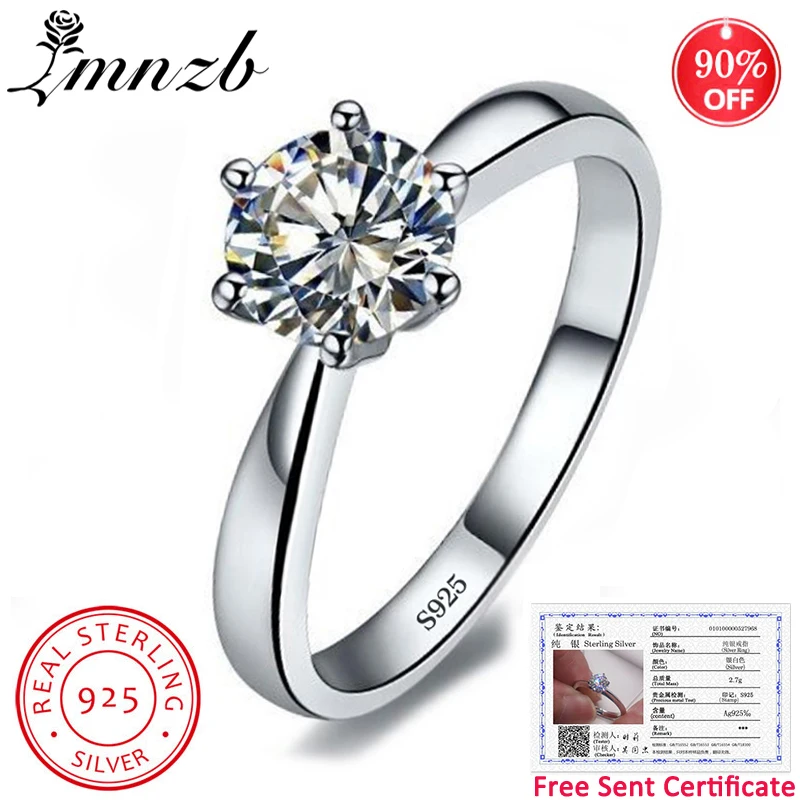 Free Sent Certificate 100% Solid 925 Silver Round Brilliant Cut 6mm Zirconia Diamond Ring Jewelry Wedding Ring for Women LR003 
Free Sent Certificate 100% Solid 925 Silver Round Brilliant Cut 6mm Zirconia Diamond Ring Jewelry Wedding Ring for Women LR003