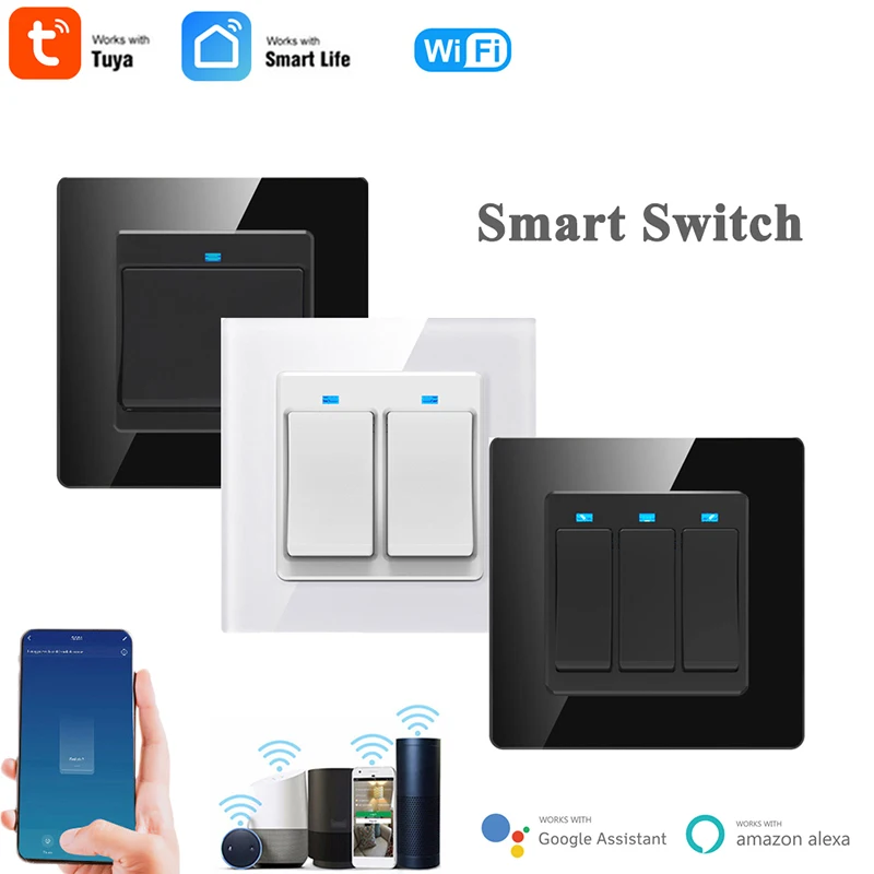 16A Tuya Smart WIFI Wireless Switch Socket Eu and US Glass Timing APP Mobile phone Button Panel Work with Alexa Google Assistant
16A Tuya Smart WIFI Wireless Switch Socket Eu and US Glass Timing APP Mobile phone Button Panel Work with Alexa Google Assistant