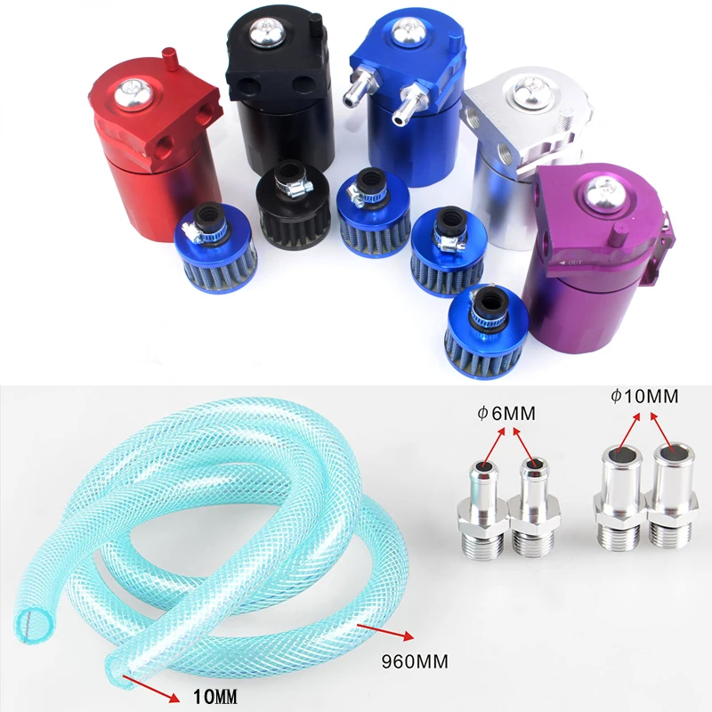 Car Accessories Reservoir Fuel Tank Oil Catch Can Aluminum With Filter 9mm / 15mm Fittings Universal Fit For Most Car Vehicle
Car Accessories Reservoir Fuel Tank Oil Catch Can Aluminum With Filter 9mm / 15mm Fittings Universal Fit For Most Car Vehicle