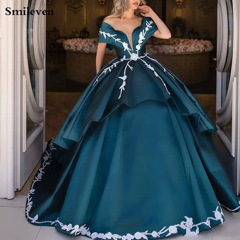 Smileven Caftan karakou algerien Formal Evening Dress Ball Gowns Off The Shoulder Peplum Occasion Evening Prom Gown Party Dress
Smileven Caftan karakou algerien Formal Evening Dress Ball Gowns Off The Shoulder Peplum Occasion Evening Prom Gown Party Dress