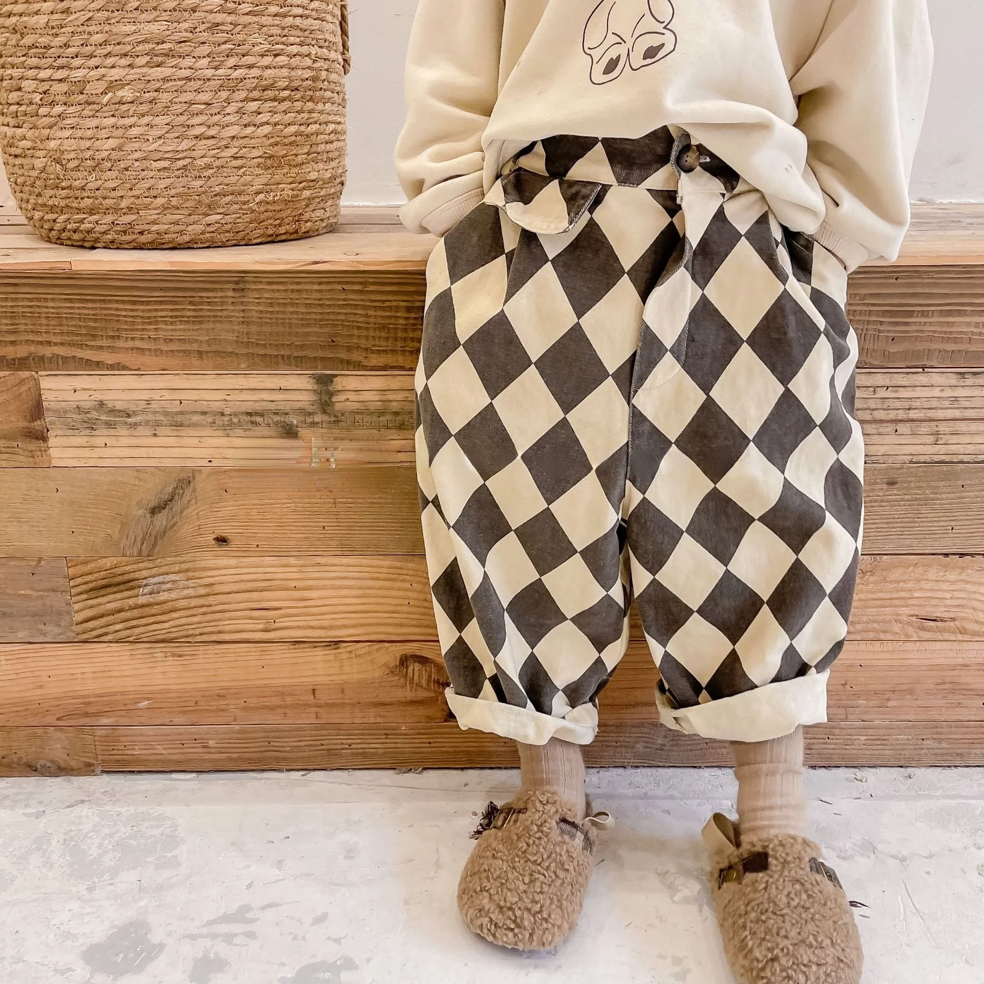 WLG Kids Boys Girls Plaid Pants Spring Fall Black Coffee Casual Harem Trousers Baby All Match Bottoms for 1-6 Years
WLG Kids Boys Girls Plaid Pants Spring Fall Black Coffee Casual Harem Trousers Baby All Match Bottoms for 1-6 Years
