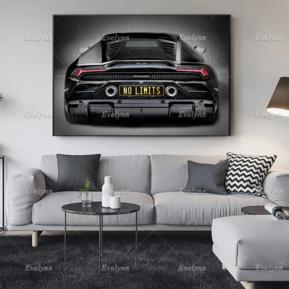 Modern Painting Motivational/Inspirational Canvas Print Poster- Black Lambo "No Limits" Quote Wall Art Office/Home Decor Frame
Modern Painting Motivational/Inspirational Canvas Print Poster- Black Lambo "No Limits" Quote Wall Art Office/Home Decor Frame