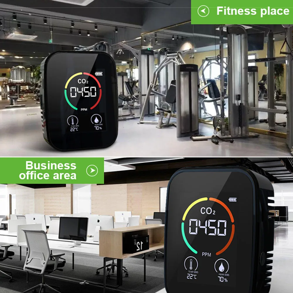 5 in1 CO2 Meter Multifunctional Digital Temperature Humidity Sensor Tester Air Quality Monitor Carbon Dioxide TVOC HCHO Detector
5 in1 CO2 Meter Multifunctional Digital Temperature Humidity Sensor Tester Air Quality Monitor Carbon Dioxide TVOC HCHO Detector