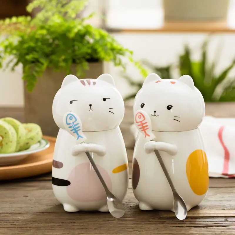 Mug With Cover With Spoon Coffee Cup Milk Cup 400ml Ceramic Water Cup Cute Cup Kedicat Student With Lid Cartoon Cn(Origin)
Mug With Cover With Spoon Coffee Cup Milk Cup 400ml Ceramic Water Cup Cute Cup Kedicat Student With Lid Cartoon Cn(Origin)