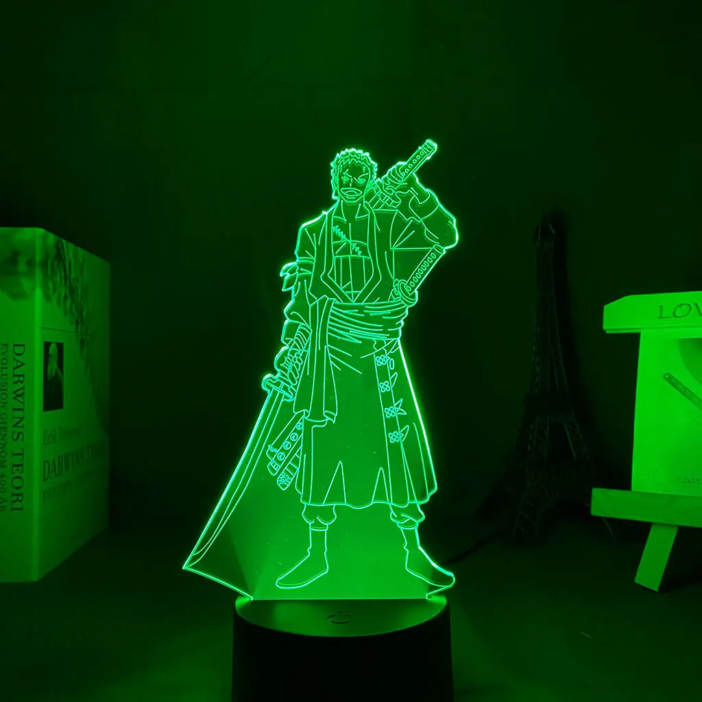 3D remote control desk lamp Anime One Piece Roronoa Zoro Figure Nightlight Gift Child Sleeping LED Night light
3D remote control desk lamp Anime One Piece Roronoa Zoro Figure Nightlight Gift Child Sleeping LED Night light