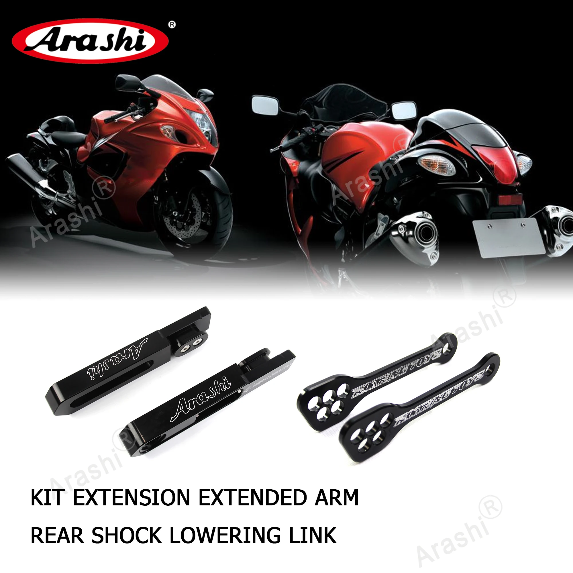Arashi Swingarm Kit Extension Extended Arm Rear Shock Lowering Link For SUZUKI HAYABUSA GSXR1300 2008-2020 GSX1300R GSXR 1300
Arashi Swingarm Kit Extension Extended Arm Rear Shock Lowering Link For SUZUKI HAYABUSA GSXR1300 2008-2020 GSX1300R GSXR 1300