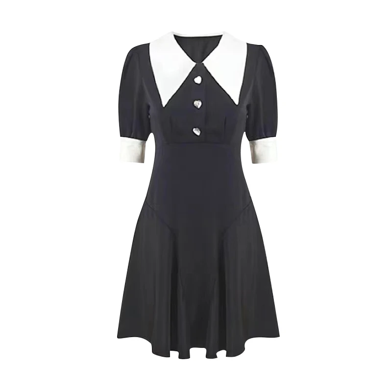 Zhou Jieqiong Same Style Style Dress Short Temperament Small Size French Minority Retro Hong Kong Style Gentle Summer
Zhou Jieqiong Same Style Style Dress Short Temperament Small Size French Minority Retro Hong Kong Style Gentle Summer