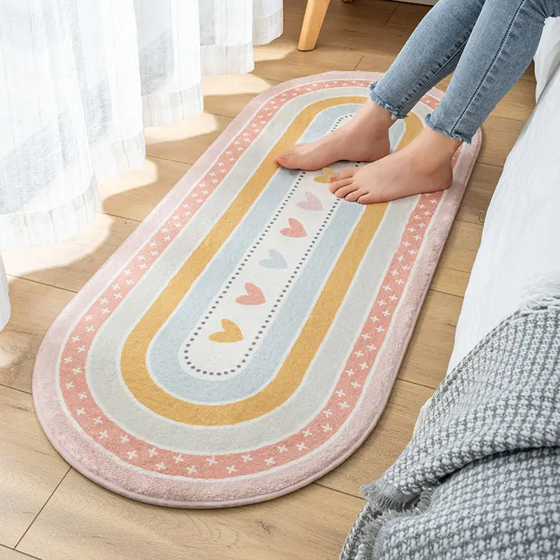 Non-slip Floor Mat Bedroom Bedside Blanket Living Room Carpet Oval Rug Girl Rug Carpets for Bedroom Room Decor
Non-slip Floor Mat Bedroom Bedside Blanket Living Room Carpet Oval Rug Girl Rug Carpets for Bedroom Room Decor