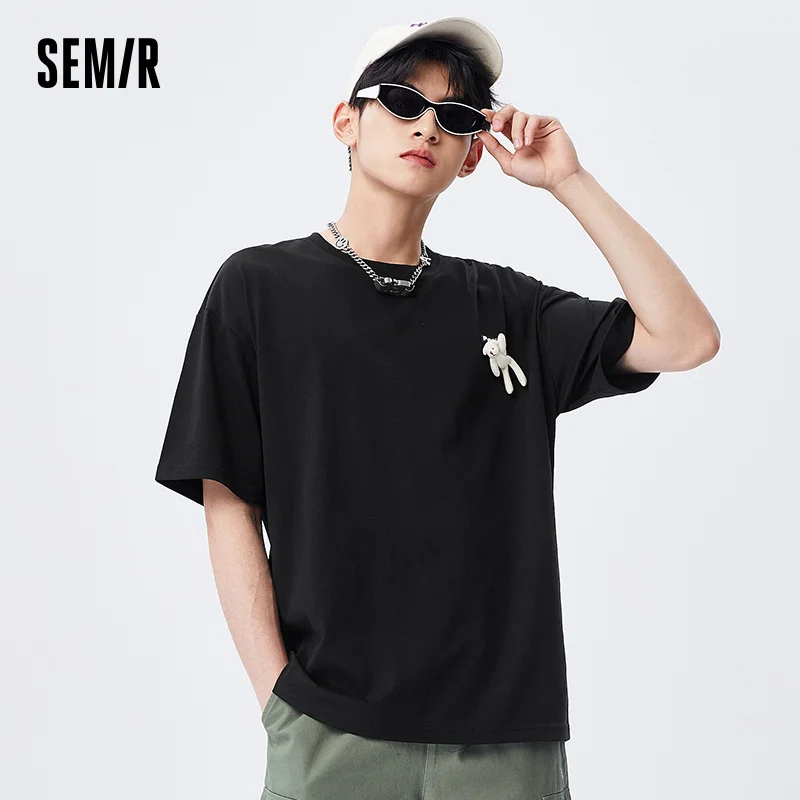 Футболка SEMIR мужская с коротким рукавом, свободная брендовая одежда для пар, индивидуальная одежда с куклой, лето 2021
Футболка SEMIR мужская с коротким рукавом, свободная брендовая одежда для пар, индивидуальная одежда с куклой, лето 2021