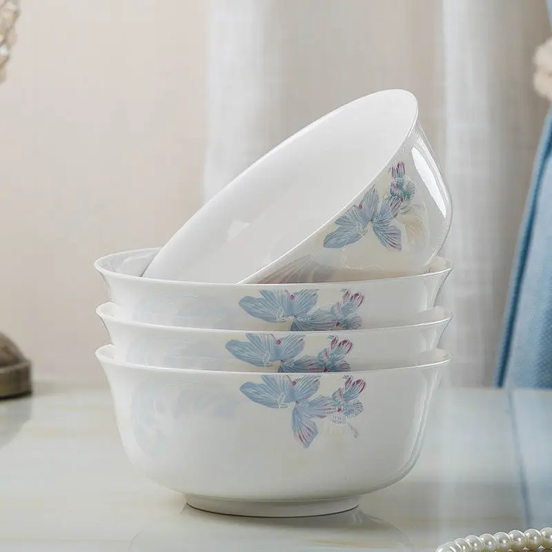 Ceramic Bowl Jingdezhen Real Bone China Household Dinner Bowl Rice Bowl Ceramic Bowl Plate Thickened Anti-scalding Microwave
Ceramic Bowl Jingdezhen Real Bone China Household Dinner Bowl Rice Bowl Ceramic Bowl Plate Thickened Anti-scalding Microwave