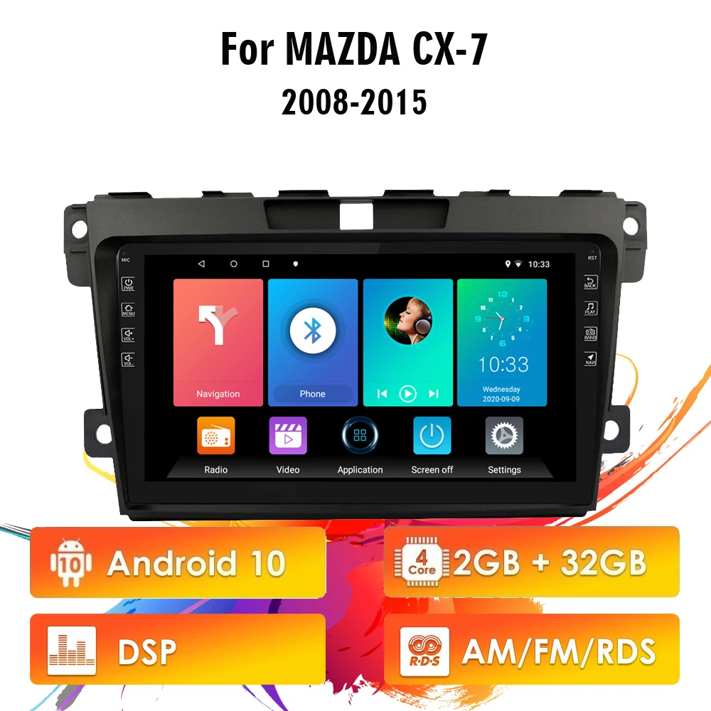 Easteregs For Mazda Cx-7 cx7 2008-2015 2 din Car Radio android 10 RDS DSP GPS Navigation Multimedia Player Head Unit With Frame
Easteregs For Mazda Cx-7 cx7 2008-2015 2 din Car Radio android 10 RDS DSP GPS Navigation Multimedia Player Head Unit With Frame