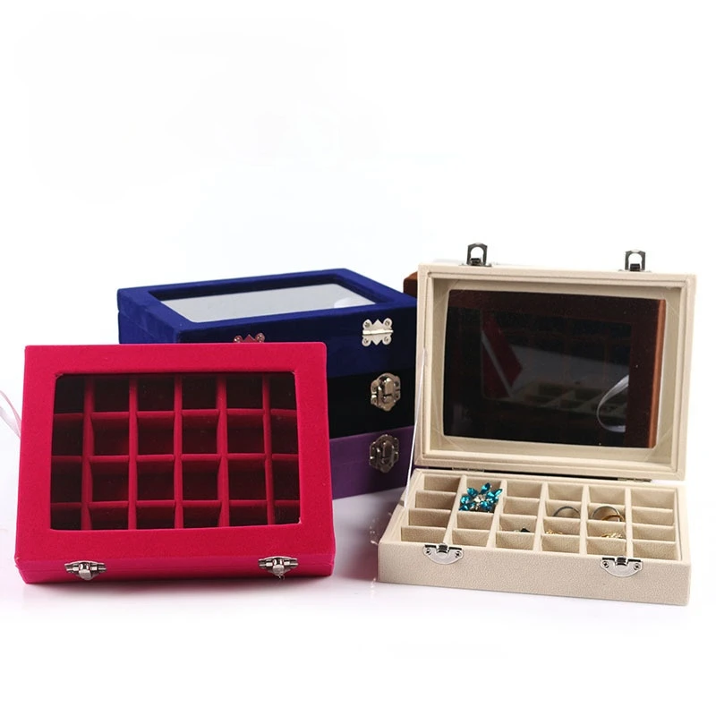 Velvet Surface 24 Grids Pendant Jewelry Box Jewelry Display Box Earring Nail Stud Storage Box for Women
Velvet Surface 24 Grids Pendant Jewelry Box Jewelry Display Box Earring Nail Stud Storage Box for Women