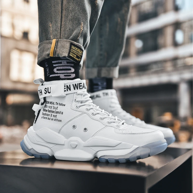 2020 High Top Tennis Men Casual Shoes for Adult Male High Quality Soft Krasovki Black Sneakers Shoes Men Brand Chaussure Homme 
2020 High Top Tennis Men Casual Shoes for Adult Male High Quality Soft Krasovki Black Sneakers Shoes Men Brand Chaussure Homme