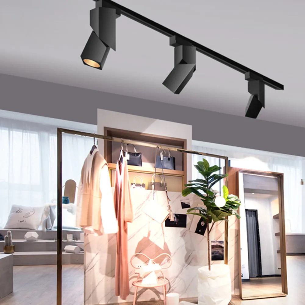 Black/White Nordic LED Track Light Spotlight Rail Modern Dimmable 10W Spot for Living room Bedroom Corridor | Лампы и освещение