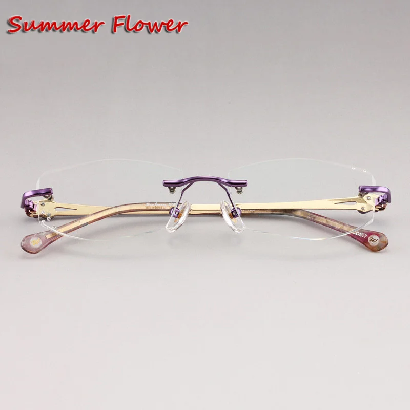 Luxury Tint Lenses Myopia Glasses Reading Glasses Diamond Trimmed Rimless Alloy Glasses Frame Colored Lenses Women
Luxury Tint Lenses Myopia Glasses Reading Glasses Diamond Trimmed Rimless Alloy Glasses Frame Colored Lenses Women