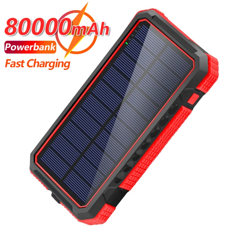 80000mAh Quick Charger Solar Power Bank Waterproof Portable External Battery One-way Wireless Charging for Xiaomi Iphone Samsung
80000mAh Quick Charger Solar Power Bank Waterproof Portable External Battery One-way Wireless Charging for Xiaomi Iphone Samsung