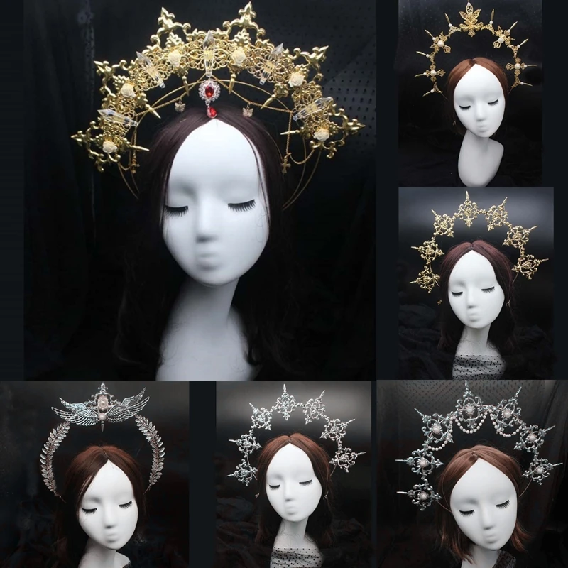 Gothic Lolita Tiara Crown Headband DIY Material Package Halloween Vintage Sun Goddess Baroque Halo Headpiece Parts
Gothic Lolita Tiara Crown Headband DIY Material Package Halloween Vintage Sun Goddess Baroque Halo Headpiece Parts