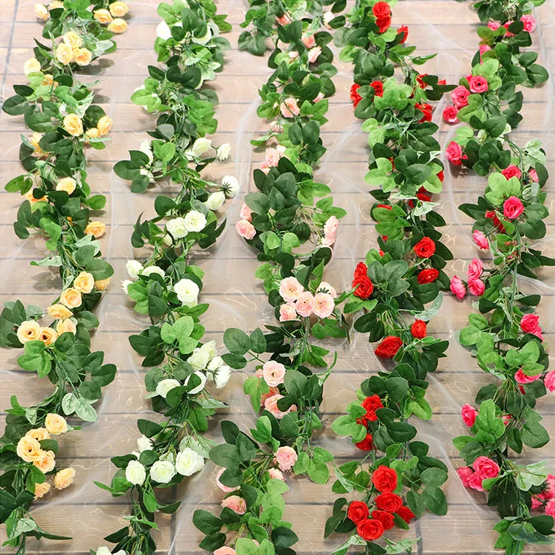 36 Heads Rose Artificial Flowers Christmas Garland for Wedding Home Decoration Garden Arch DIY Fake Flower Plant Vine 235CM
36 Heads Rose Artificial Flowers Christmas Garland for Wedding Home Decoration Garden Arch DIY Fake Flower Plant Vine 235CM