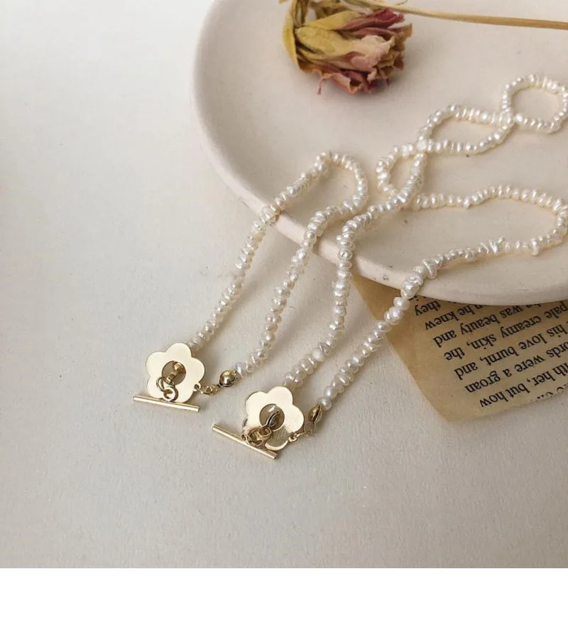 Minar Sweet Gold Color Flower Chains Necklaces Natural Freshwater Pearl Beaded Choker Necklace for Women Toggle Clasp Necklaces
Minar Sweet Gold Color Flower Chains Necklaces Natural Freshwater Pearl Beaded Choker Necklace for Women Toggle Clasp Necklaces