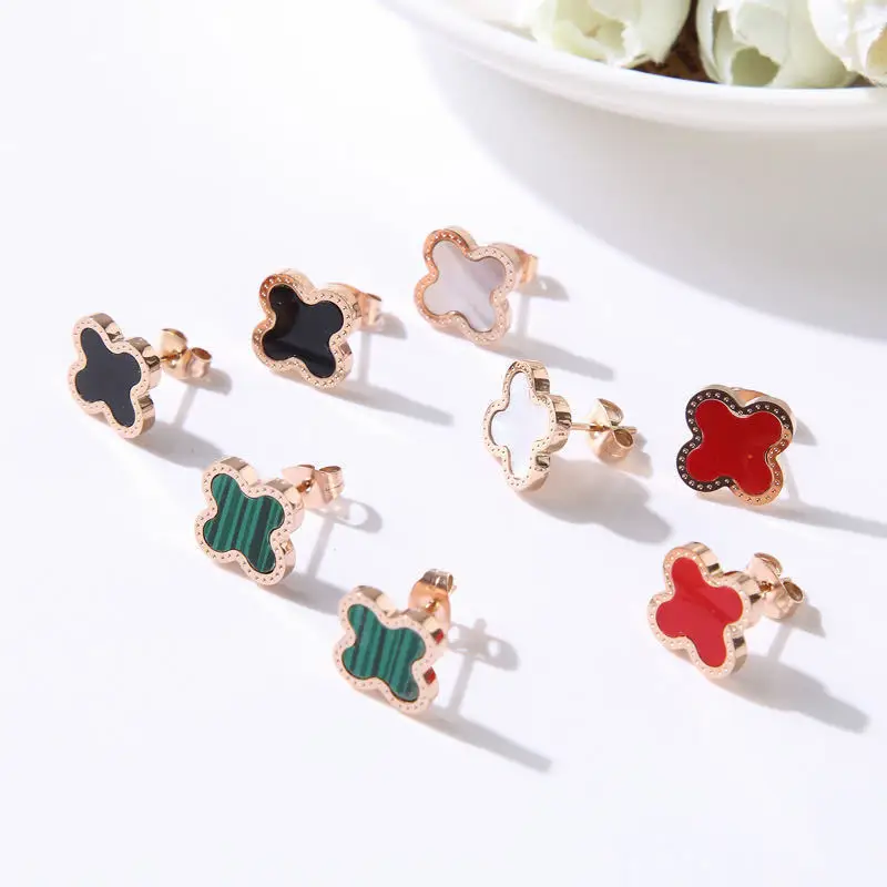 Rose Gold Titanium Steel Clover Earrings Women's Anti Allergy Trend Earrings Korean Earrings Stud Earrings Earings
Rose Gold Titanium Steel Clover Earrings Women's Anti Allergy Trend Earrings Korean Earrings Stud Earrings Earings