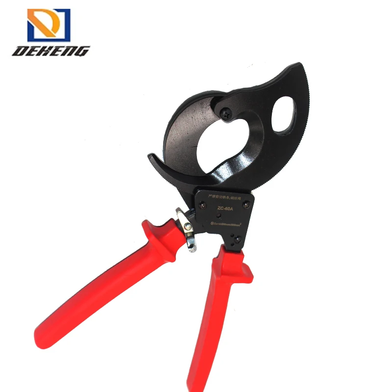 ZC-60A Copper/aluminum cable cutter Cable cutter Manual gear scissors Single-hand ratchet shears to cut cables
ZC-60A Copper/aluminum cable cutter Cable cutter Manual gear scissors Single-hand ratchet shears to cut cables