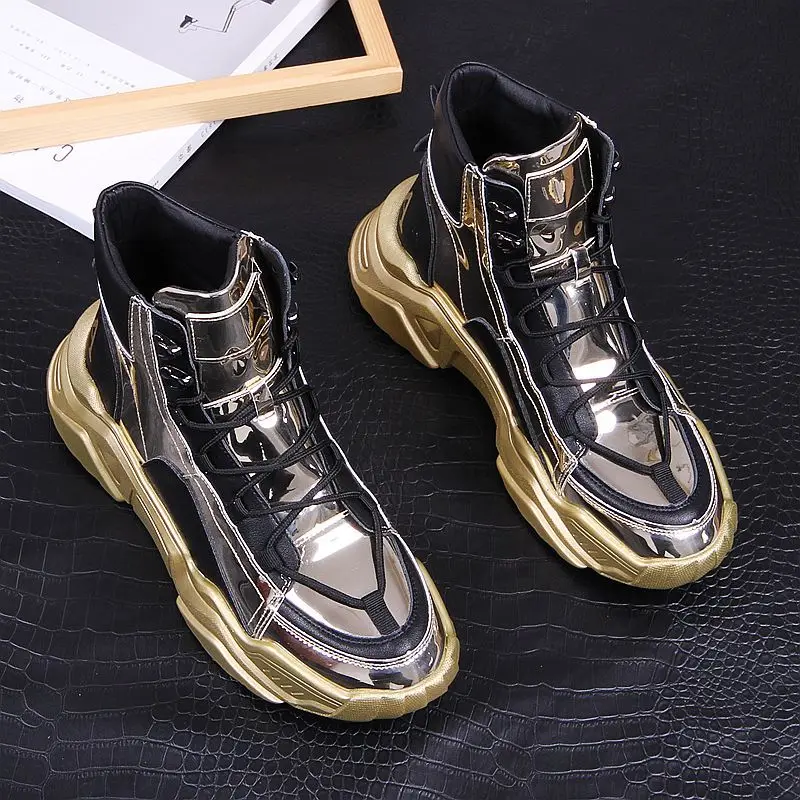 European Station Men 'S Trendy Platform Sneakers Internet Celebrity Height Increasing Insole Personality Casual High-Top Shoes
European Station Men 'S Trendy Platform Sneakers Internet Celebrity Height Increasing Insole Personality Casual High-Top Shoes
